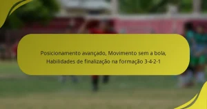 Posicionamento avançado, Movimento sem a bola, Habilidades de finalização na formação 3-4-2-1